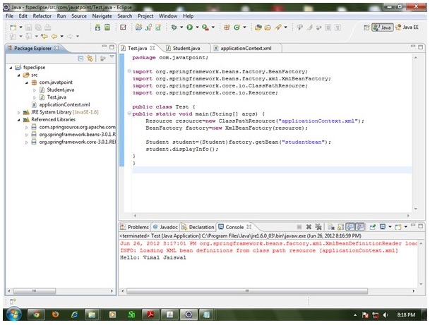 spring with eclipse ide